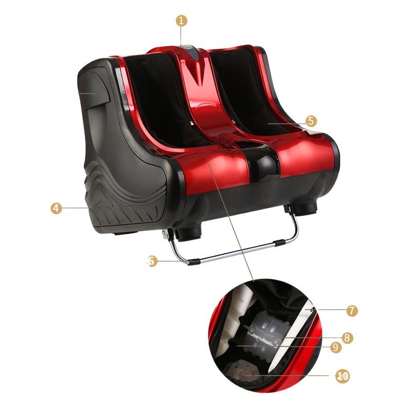 Multifuncional inalámbrico de control remoto de la pierna que forma la máquina eléctrica de sincronización máquina de masaje de pies Calefacción de pies de infrarrojos fisioterapia masajeador de pies