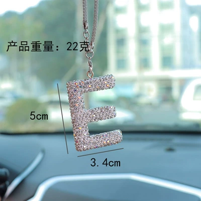 pendant pendant, Car hanging - e-letter-car-pendant-ab-color-transparent-diamond