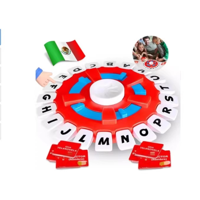 Spanish  Alphabet Family Board Game Toys