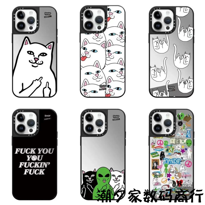 Cartoon Rebellious Middle Finger Cat Suitable for iPhone 17 Pro Max Phone Case Apple 16 Pro Anti-Drop 15 Hard