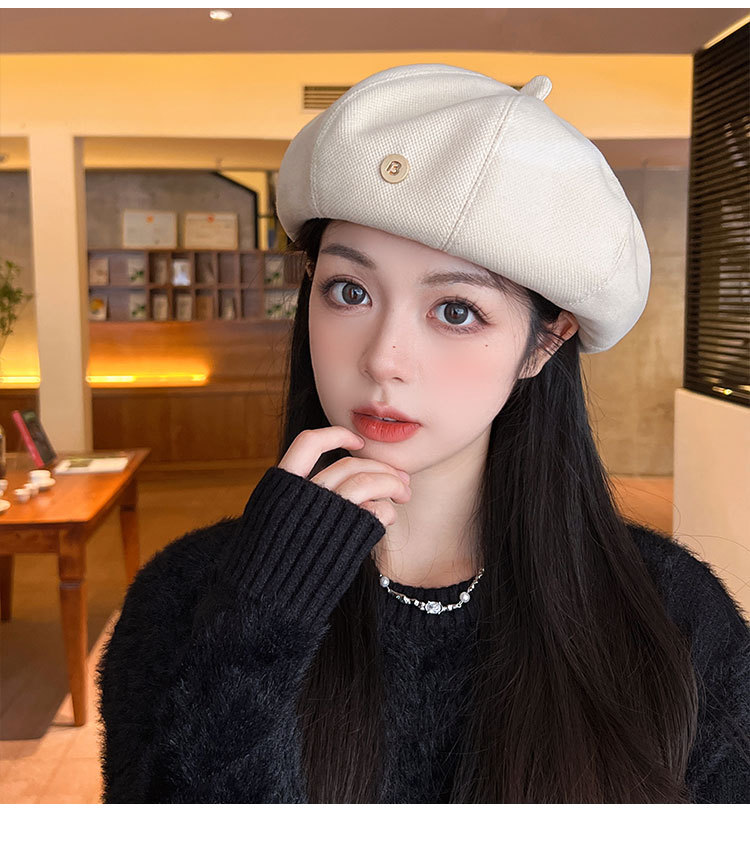 Classic Women's Beret Hat For Autumn And Spring Elegant Style_voghion.com