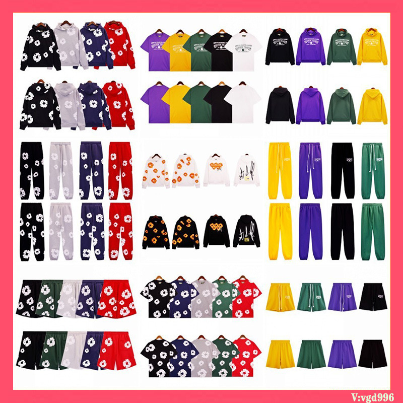 [full series] DENIM TEARS kapok sweater foam printed short sleeve T-shirt hooded short pants suit