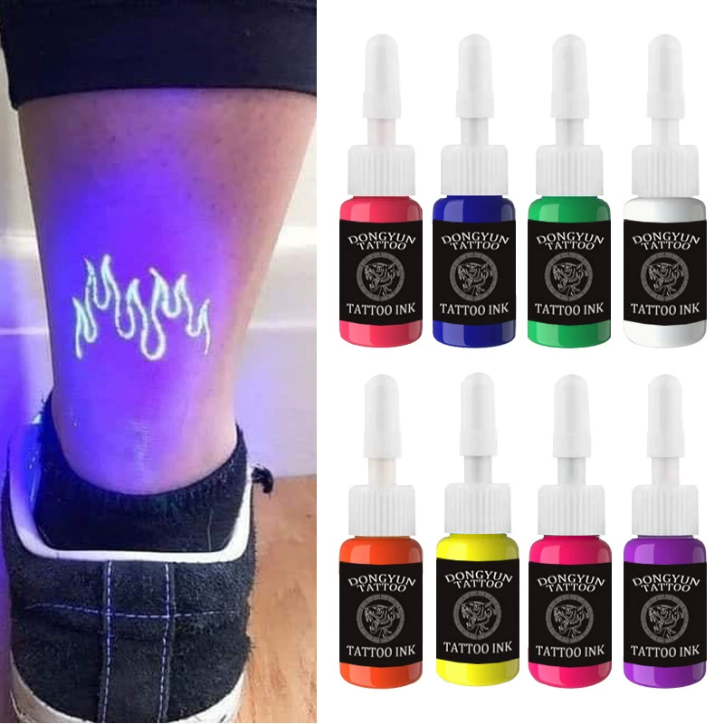 Трансграничные всплески флуоресцентные чернила 8 цветов 5ML Татуировки Татуировки Товары