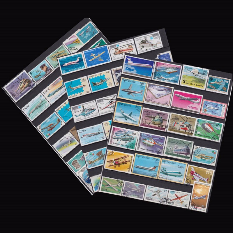 100 Special Stamps of Different Aircraft Airship Hot Air Balloon Aircraft Type Foreign Damp