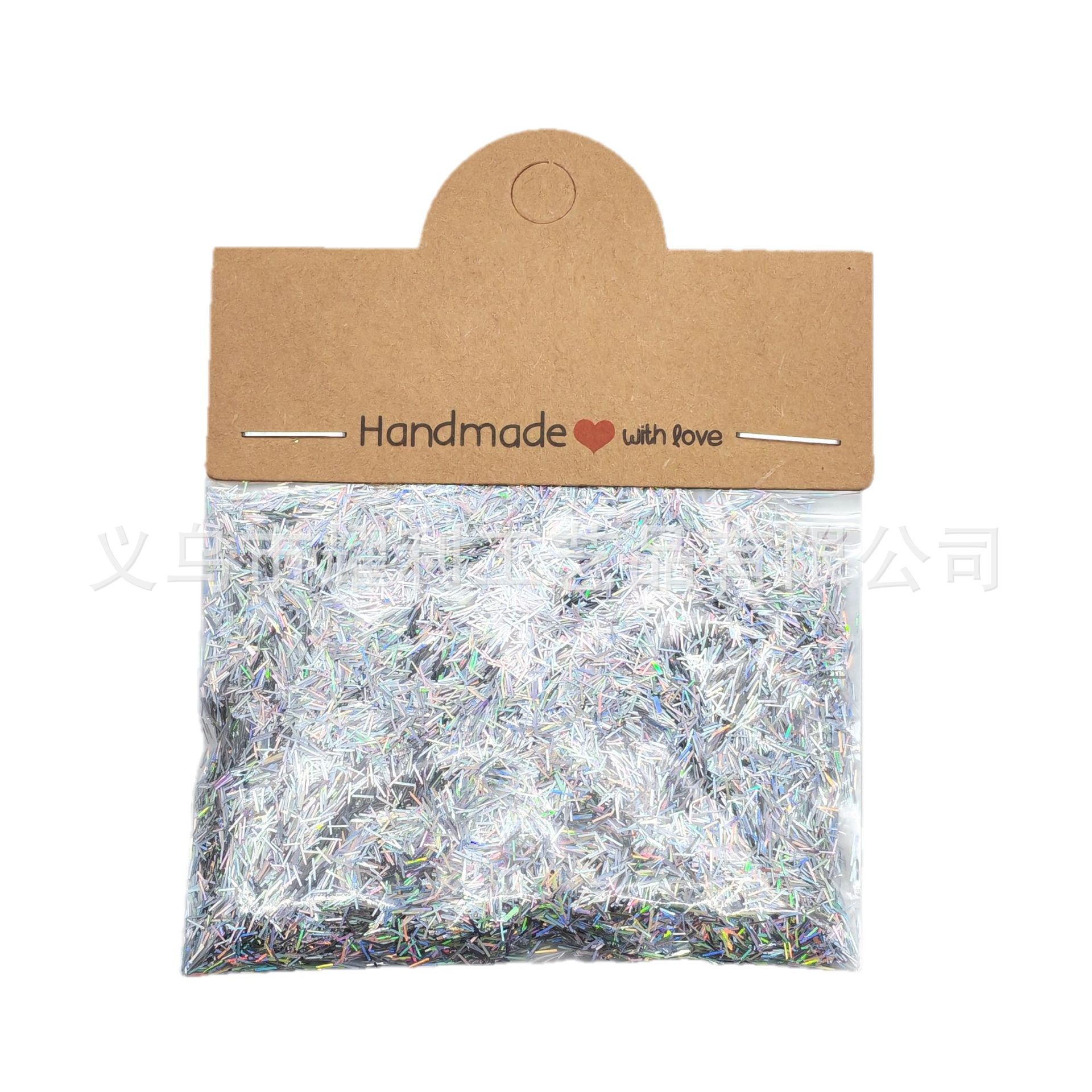 Polvo de cebolla láser de pierna larga pelo de forma especial sequinilla de manicura goteo DIY largo relleno decorativo pet reflectante transfronterizo image 7