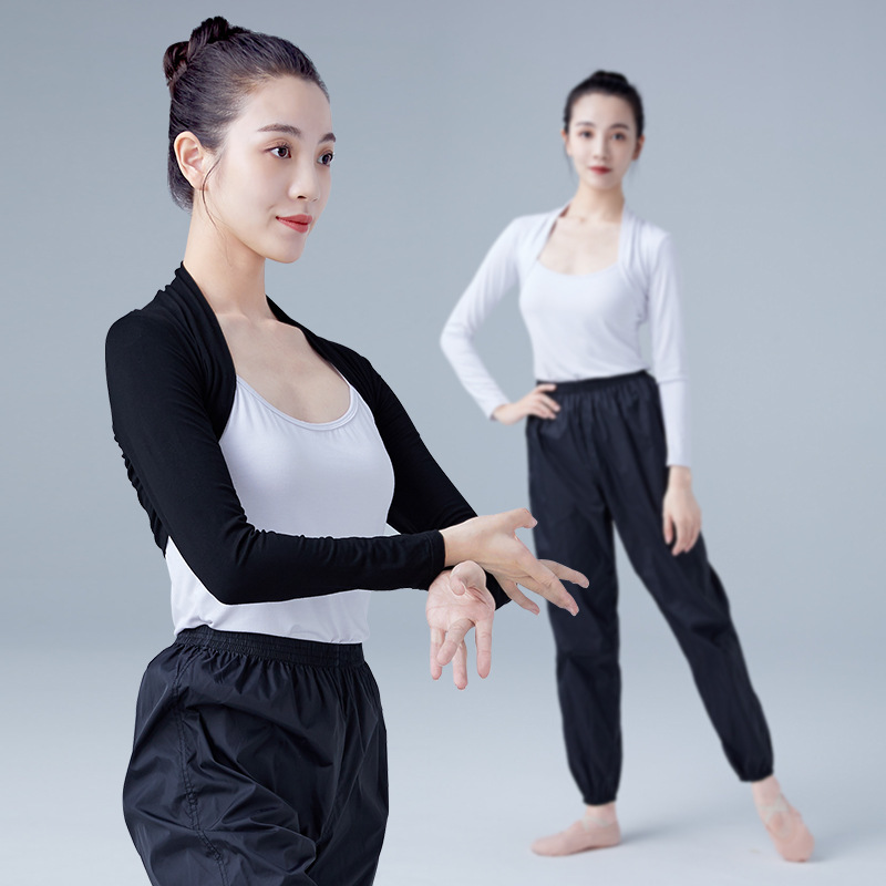 Ballet Dancing Suit Female Adult Modal Long-Sleeved Shawl Top Small Vacation Training Practice Suit Body Shoulder Wear Ballet Dancing Suit Female Adult Modal Long-Sleeved Shawl Top Small Vacation Training Practice Suit Body Shoulder Wear