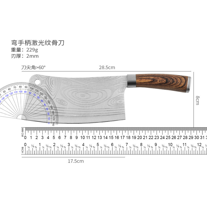 Venta al por mayor rojo neto patrón láser juego de seis piezas de cuchillo de mango curvo juego de cuchillo caja de color juego de caja de regalo juego de combinación de cuchillo al por mayor