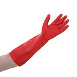 38cm红色加长型家务手套 洗碗手套防水乳胶手套（非含税价）