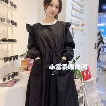 新款防水罩衣韩版公主风成人反穿衣防油污厨房长袖围裙家用工作服