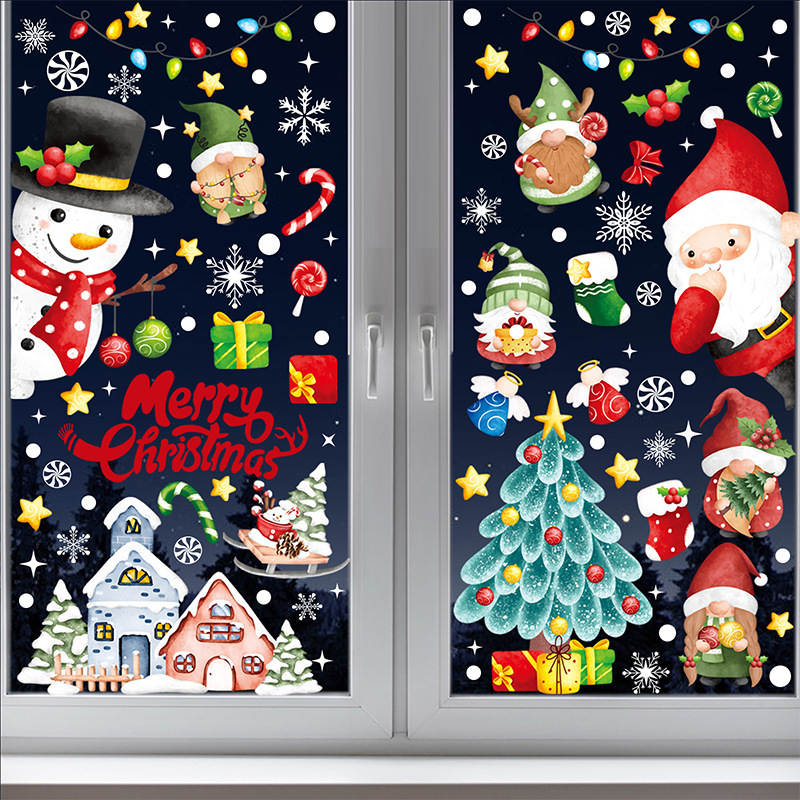 Enze Christmas Snowman Gift Snow Window Sleigh Glass Sticker Bedroom Living Room Doors and Windows Electrostatic Decoration Sticker Door Sticker Enze Christmas Snowman Gift Snow Window Sleigh Glass Sticker Bedroom Living Room Doors and Windows Electrostatic Decoration Sticker Door Sticker