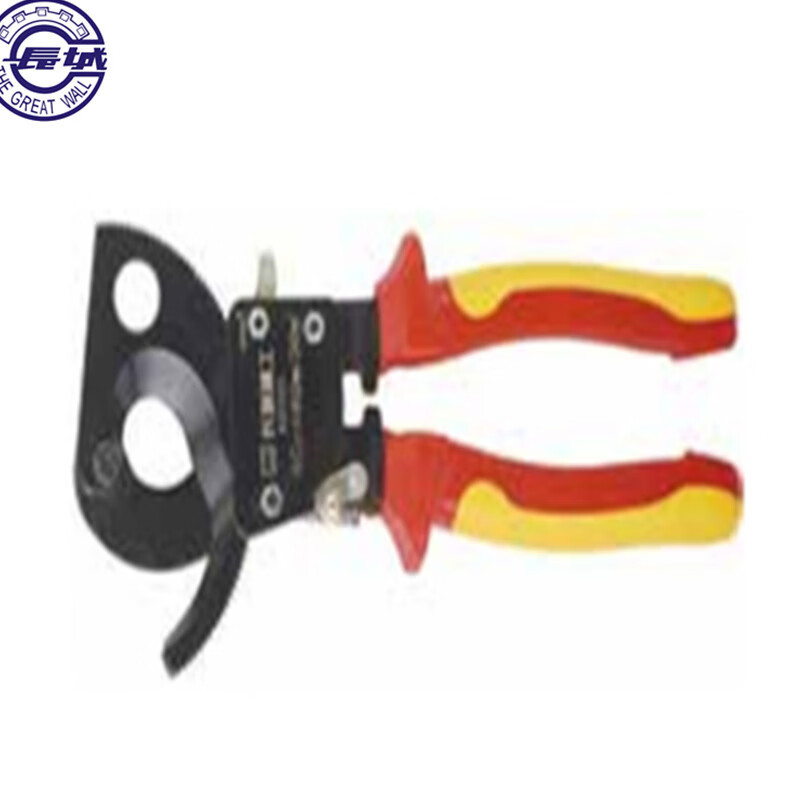 长城双色VDE绝缘棘轮式电缆钳剪 240mm2 410161