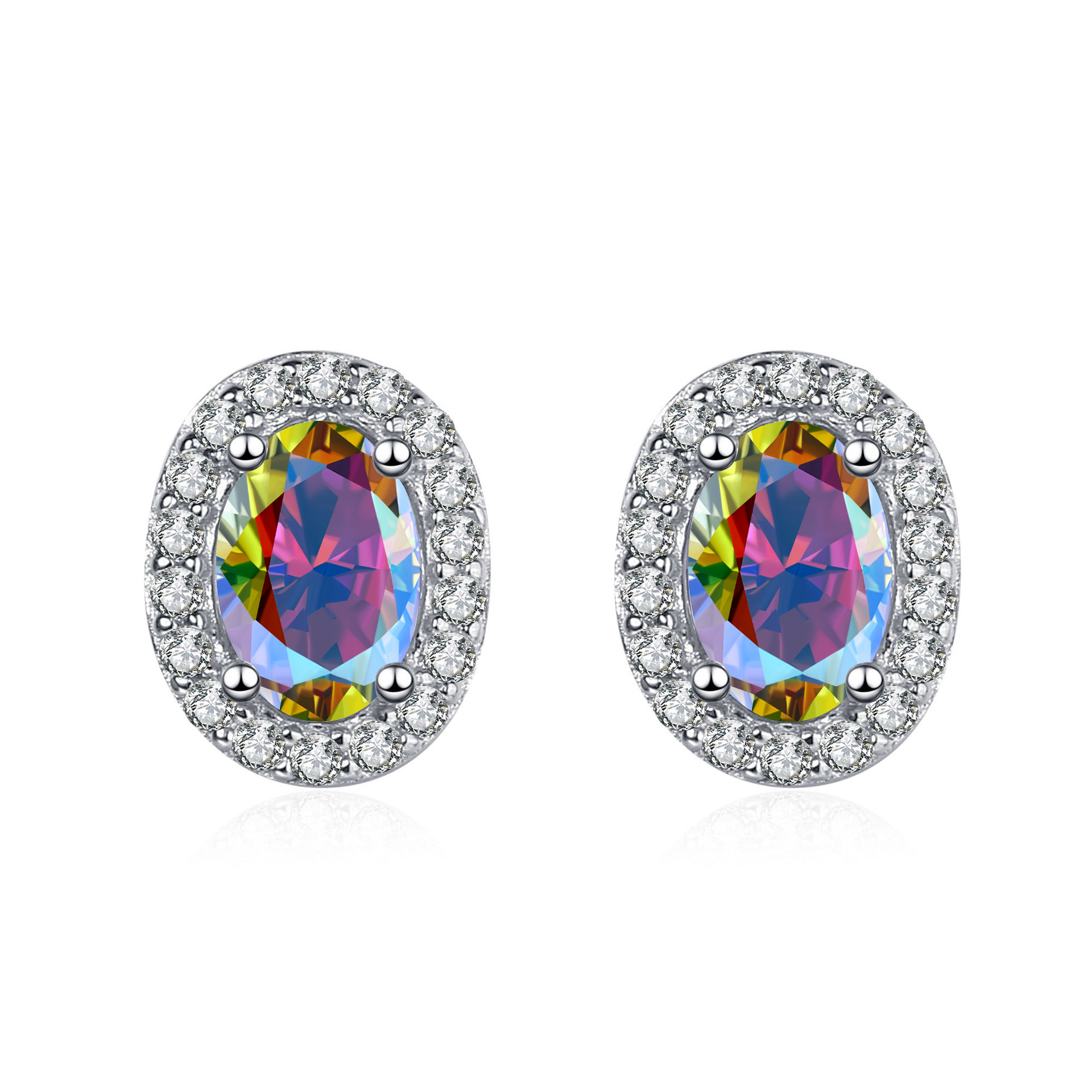 925 plata de diamante dorado color mozanita pernos de piedra oval 1 quilate azul verde pernos de piedra mozanita