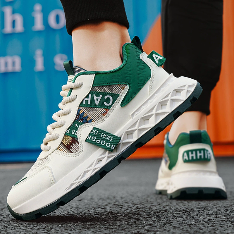 Sports shoes, demi-season shock-absorbing breathable trend high footwear platform, trend of season