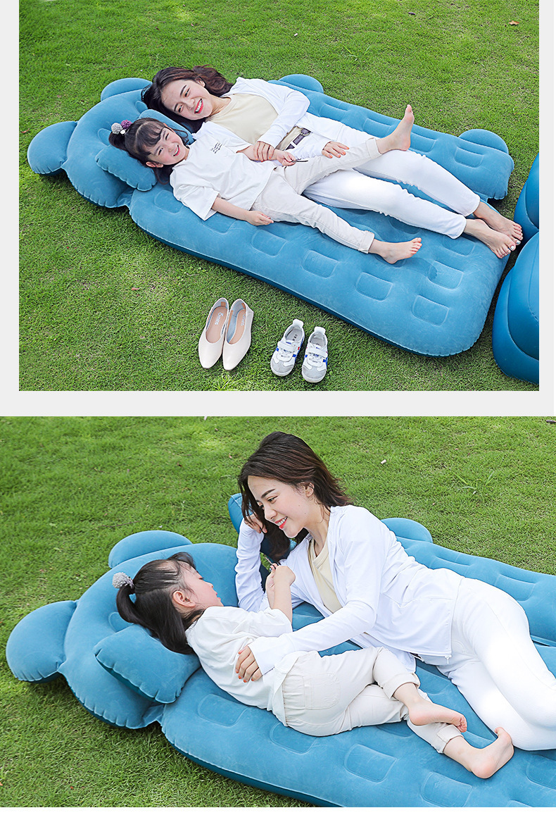 Car-Mounted Inflatable Mattress, Car Inflatable Bed, Travel Mattress, Sleeping Pad, Self-Driving Tour Automatic Inflatable Back Cushion, Travel Bed