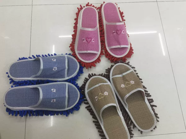 Detachable and washable floor slippers, noise-reducing, non-slip