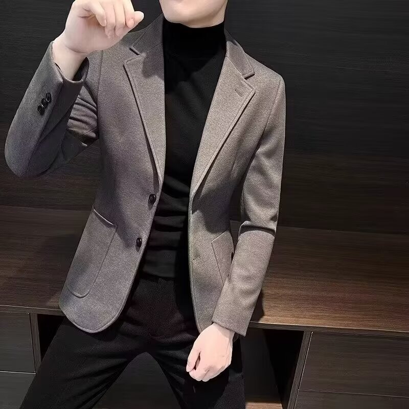韩版2024春秋西装外套男 潮流男士上衣帅气宽松港风百搭休闲西服|undefined