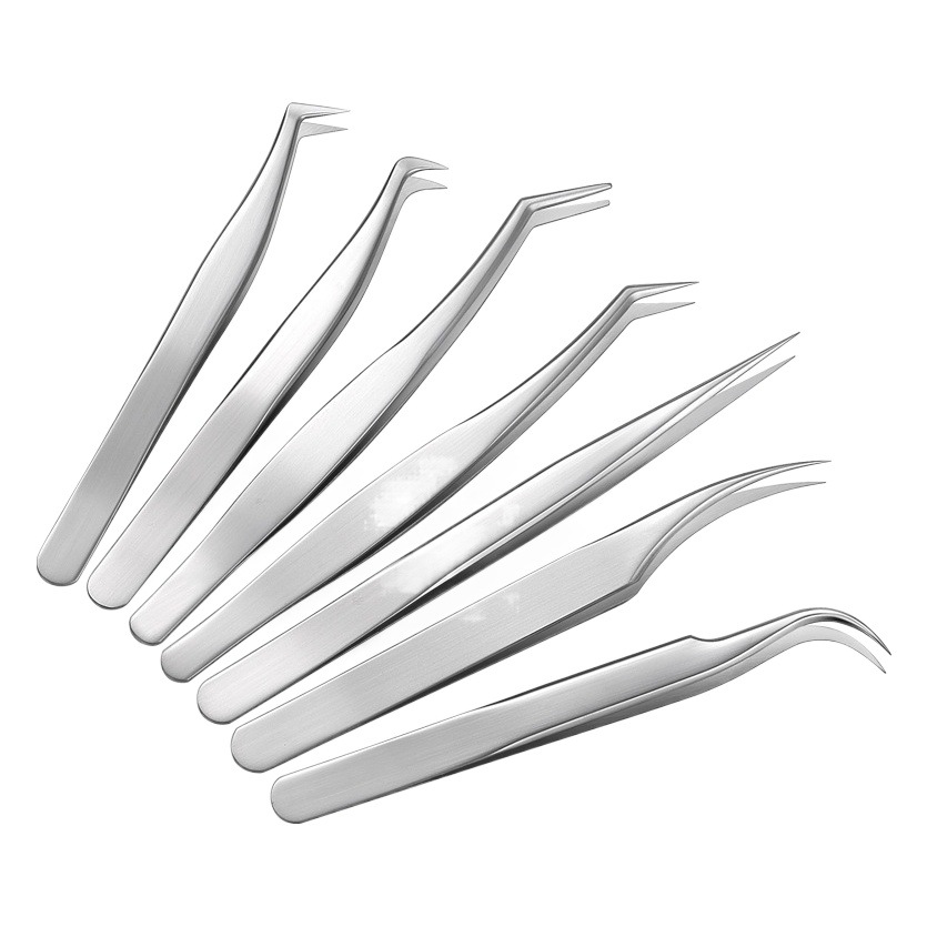 High-Precision Eyelash Tweezers for Grafting, Beauty Tweezers, Blooming Tweezers, Gold Feather Tweezers, False Eyelash Tweezers, Beauty Tools