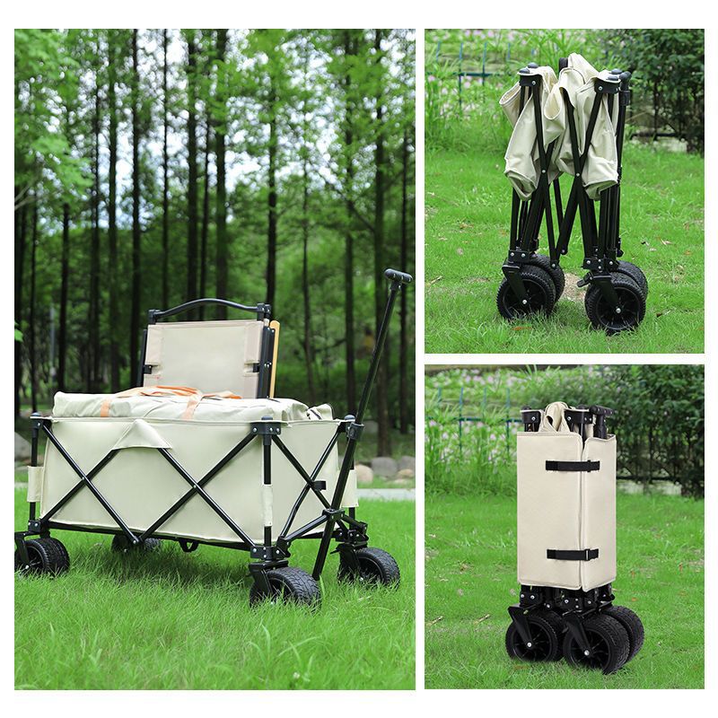 Outdoor Pulling Car 2022 Gather Camping garden cart Foldable Hand Picnic Campsite trailer pull rod