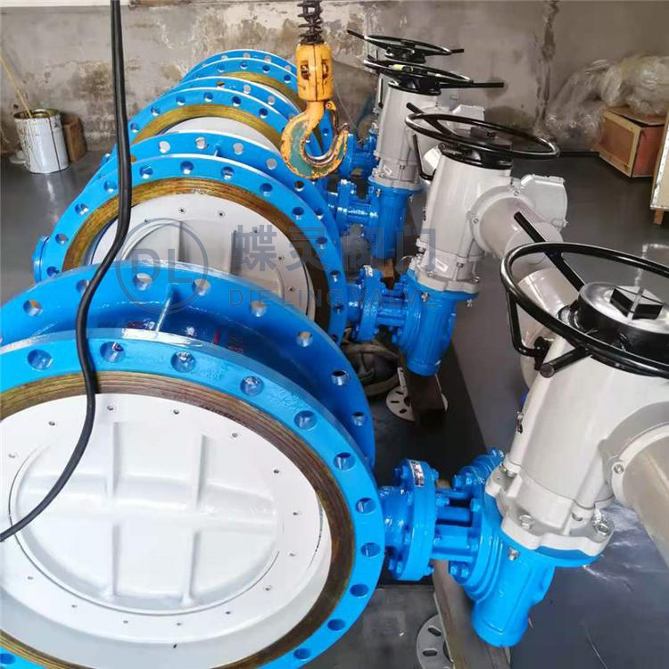 电动手动两用硬密封蝶阀 D943H-25C DN400配大扭矩电动执行器蝶阀
