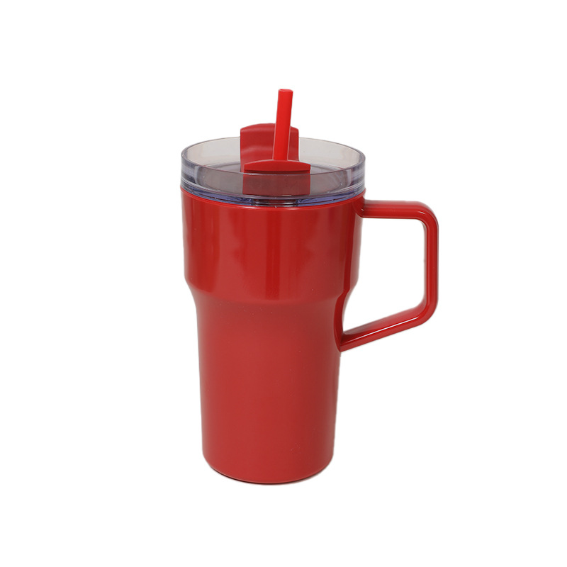 Fábrica directa para el nuevo 22oz taza de automóvil de plástico con mango de taza de agua portátil cariñosa taza de paja