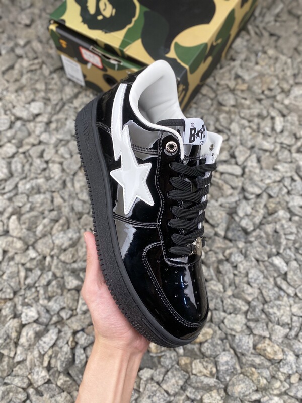 純正 BAPE パテントレザースニーカー猿頭光沢カジュアルシューズ安逸猿カップルストリート AF1 Sta スニーカー|undefined