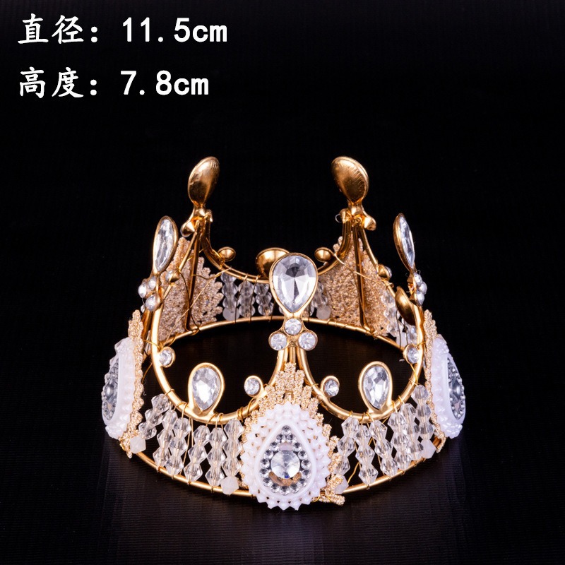 Red de celebridades Decoración de pasteles de corona Decoración de ramo Decoración de perlas Plug-in Sombrero de cumpleaños Reina Corona Material de flores