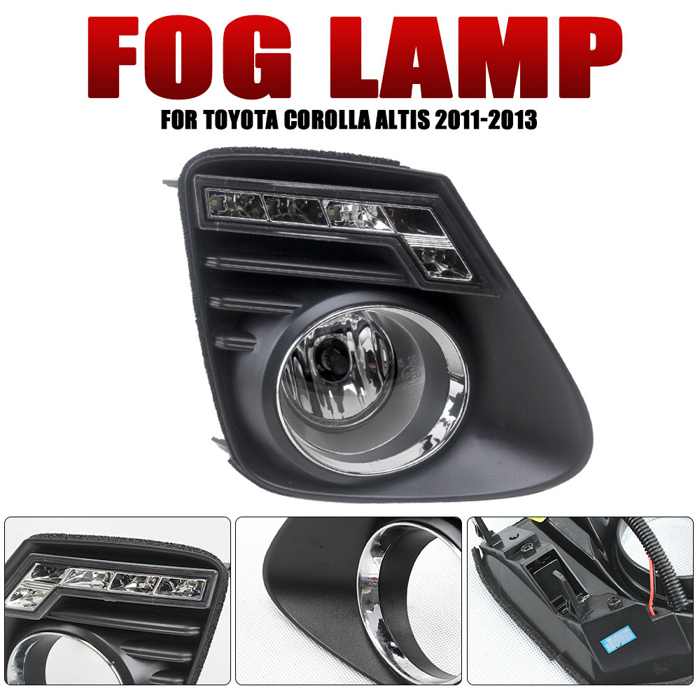 Aplicable a Toyota 11 / 12 / 13 años viejos conjuntos de luces de niebla delanteras Carolla LED luz de conducción diurna luz de barra frontal