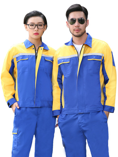 Work clothes suit men's wear-resistant spring and autumn long-sleeved labor insurance clothing auto repair work clothes machine repair factory clothes tooling