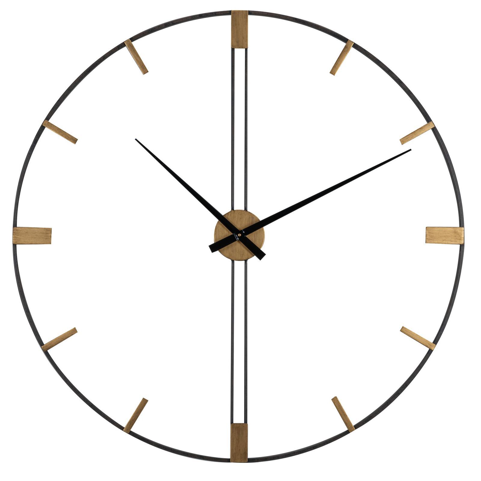 Cross-border Hot Iron Round Mute Wall Clock Amazon Simple Clock Living Room Clock