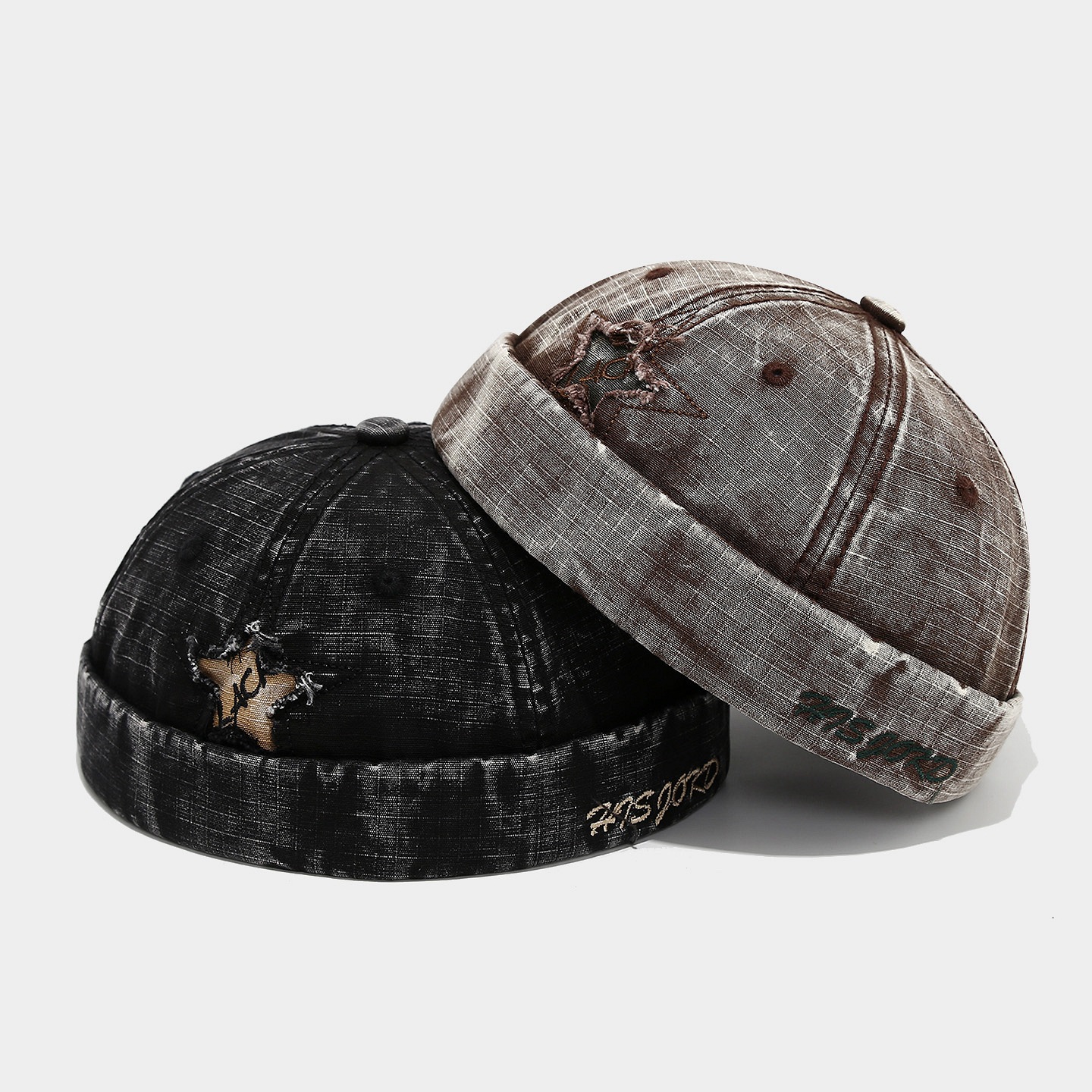 Modas de moda retro hombre retro sombrero de otoño calles hip hop letras pentagrama pegatinas gorras de piel de melón mujer