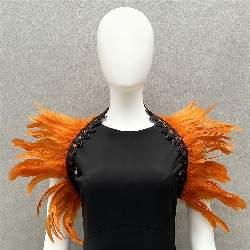 Amazon plumas mantel luchador show traje gladiador vestido estilo vikingo carnaval antiguo abrigo aristocrático TK