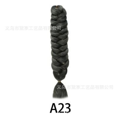 Transfronterizo 165gXP Embalaje África comercio exterior 82 pulgadas pelucas coloridas grandes trenzas de alta temperatura seda negra trenzas sucias stock