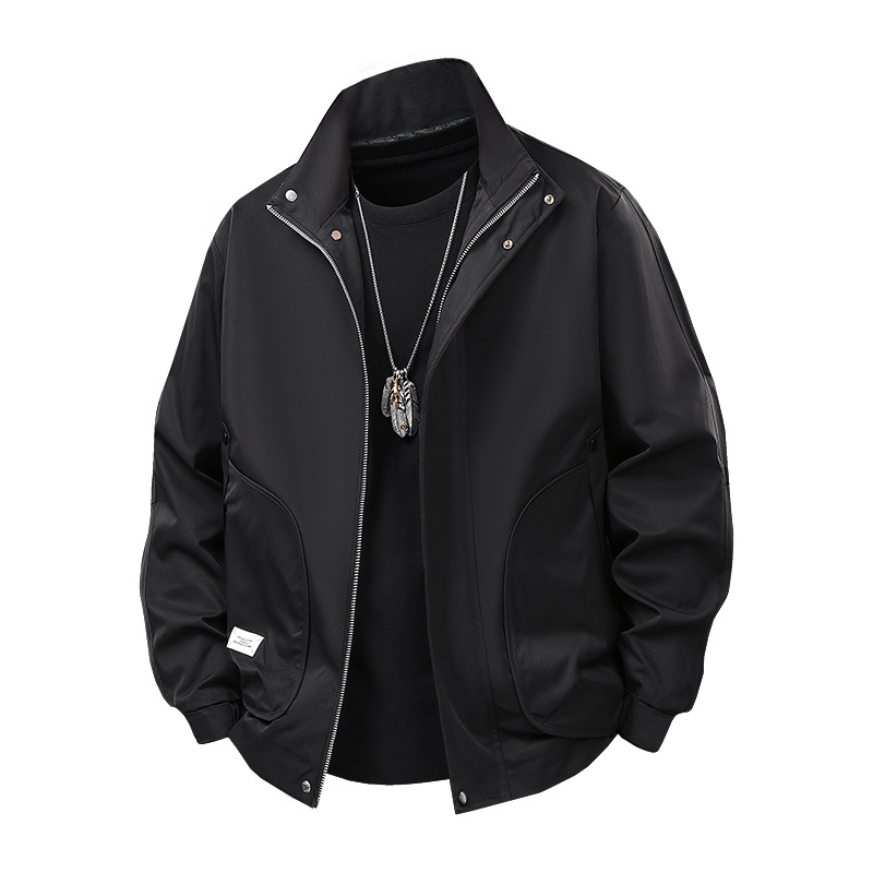 Transfronterizos chaqueta de tamaño extra hombre primavera y otoño 2025 nuevo chaqueta de trabajo para niños, ropa de asalto para hombres, marca de moda
