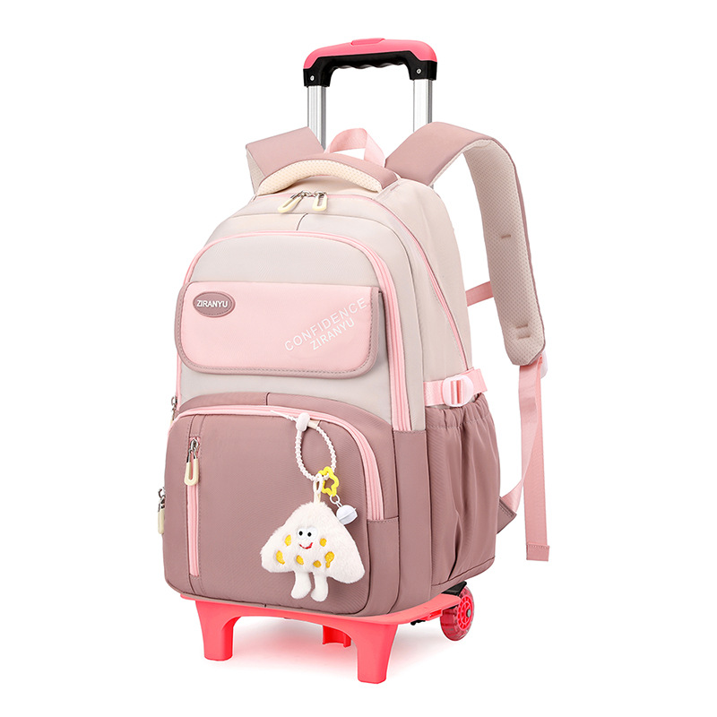 Peces naturales, mochila de tirón para estudiantes de secundaria de tres a seis grados, mochila de hombro de gran capacidad para escalar escaleras