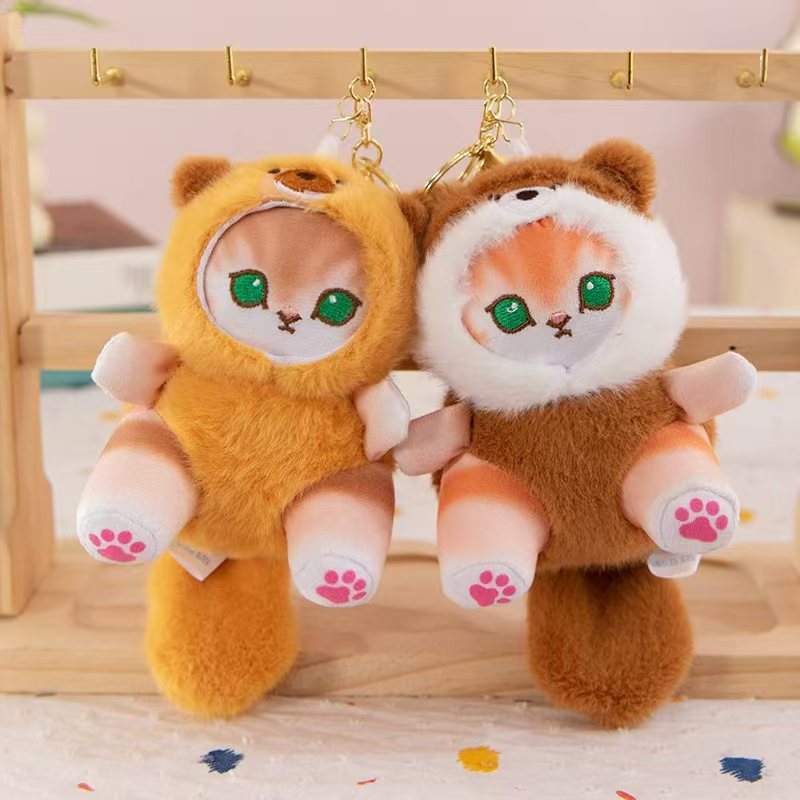 国境を越えた新型猫福桑迪サメ猫ぬいぐるみ日系アニメ猫ストラップ飾り人形|undefined