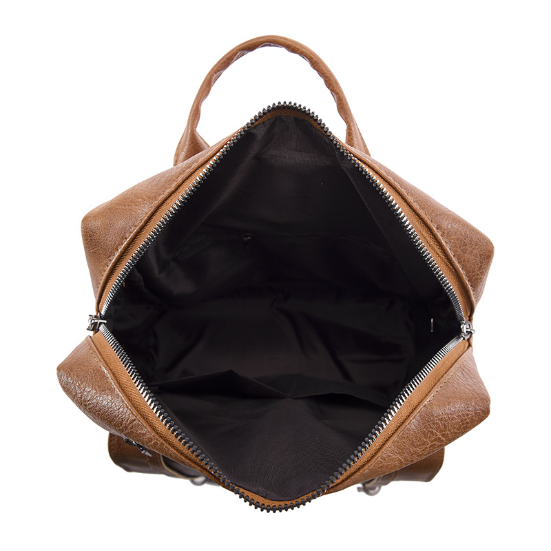 Spot al por mayor 2023 verano nuevo estilo casual señoras cuero suave mochila de viaje de gran capacidad de moda