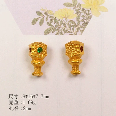 Three-Way Phaseless Buddha Five-Sutra Accessories: Zərgərlik ara hissələri - green-diamond-tee