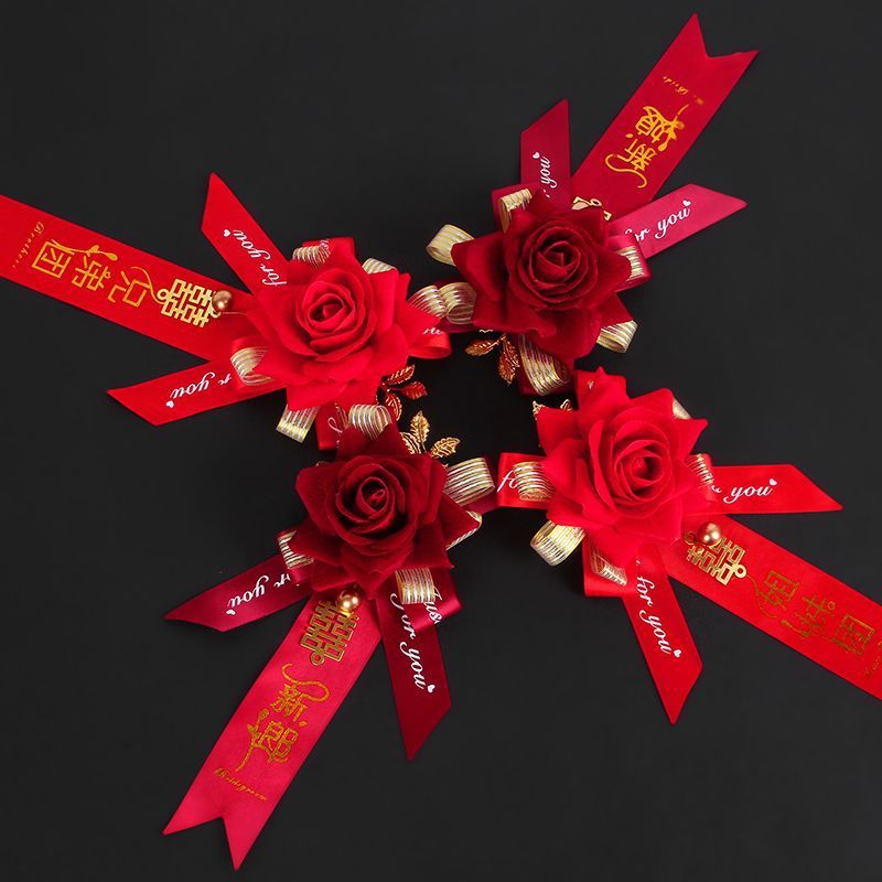 結婚用品の高級な胸の花の結婚式のセットの新郎の新婦の襟の花の結婚式の付き添いの花嫁は客を迎えます。|undefined