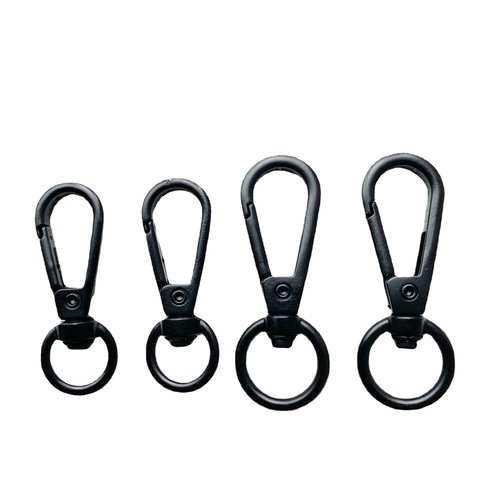 Factory direct sales clothing luggage hardware hook electrophoresis black hook diy hardware 4 points plate buckle wholesale