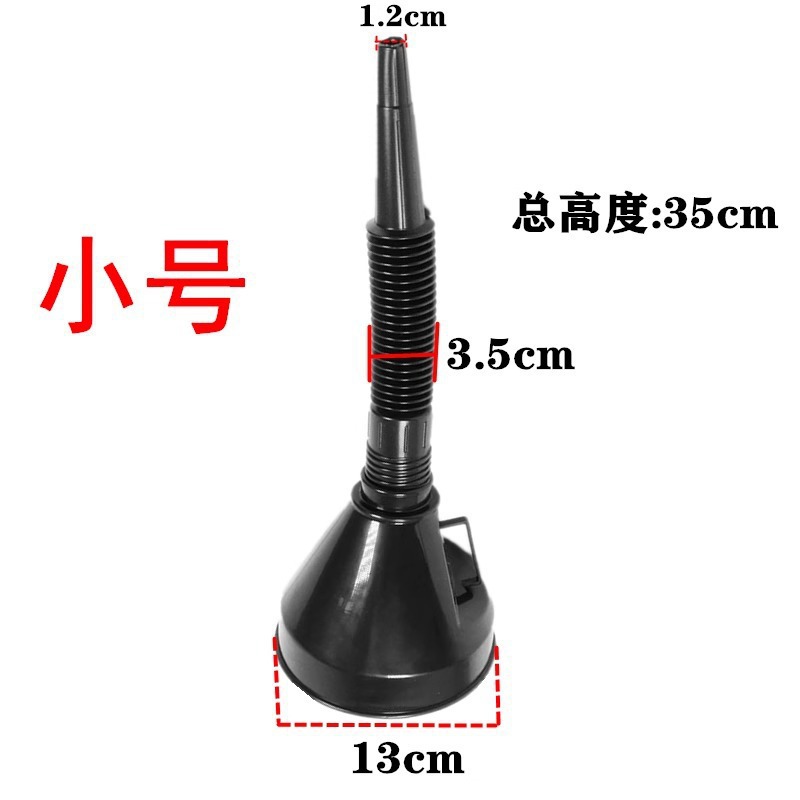 Cross-border multifunctional car and motorcycle plastic refueling funnel ten-piece set, portable hands-free gasoline filling funnel
