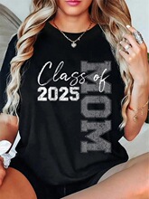 N 49675 Class of 2025 Print T-shirt ��ҵ��T�� ŷ������羳
