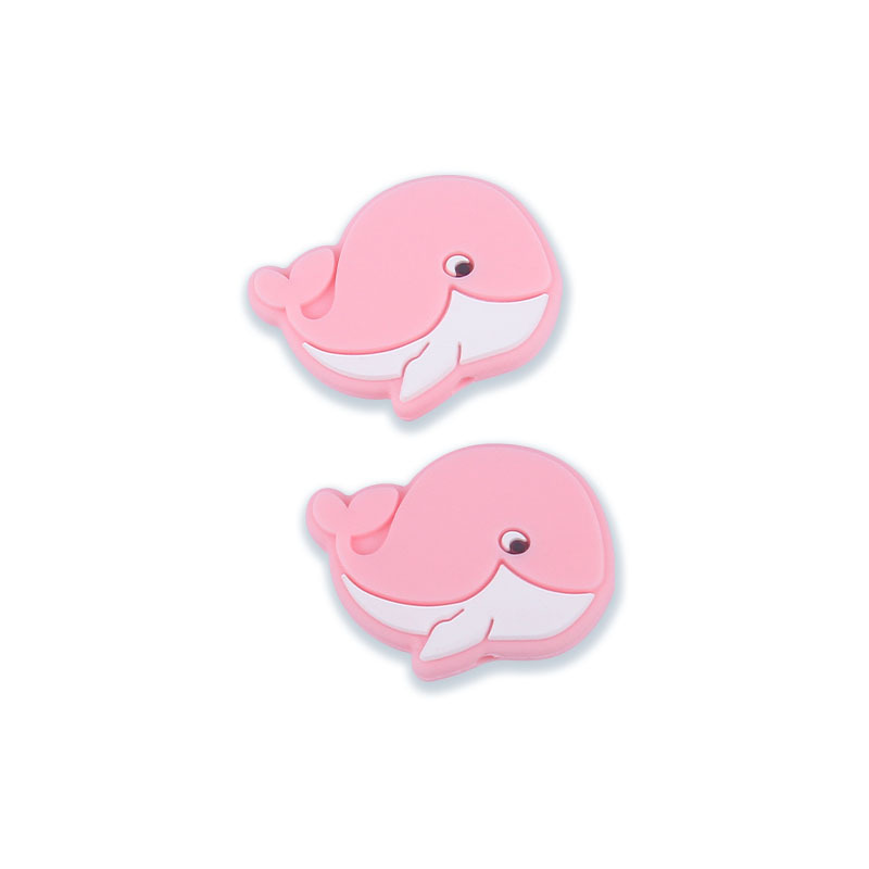 Nuevo bebé suministros dibujos animados animal ballena mordedor cuentas creativo molar DIY bebé pezón anti-gota cadena juguete