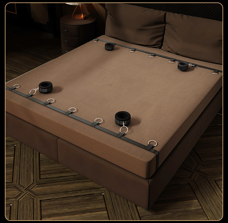 Adult Bondage Restraint Set with PU Leather Cuffs, Collar, Blindfold and Sensory Accessories — detail image 21