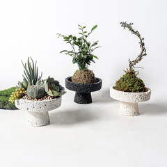 セメント植木鉢モダンシンプルな家庭用屋内床バルコニーモランディ多肉植物サボテングリーン植物鉢植え装飾品