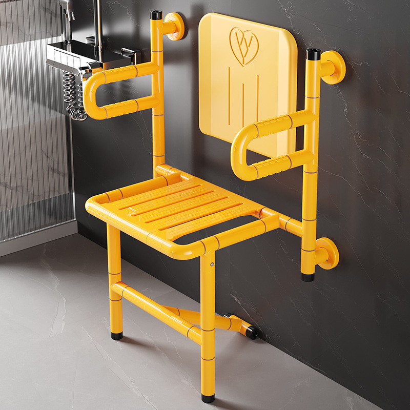 Bathroom Folding Stool, Special Chair for the Elderly to Take a Bath, Safety Non-Slip Seat for Disabled People in the Bathroom, Wall-Mounted Shower Chair