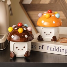 可爱蘑菇水果叉套装高颜值家用水果叉304不锈钢材质蛋糕甜品签子