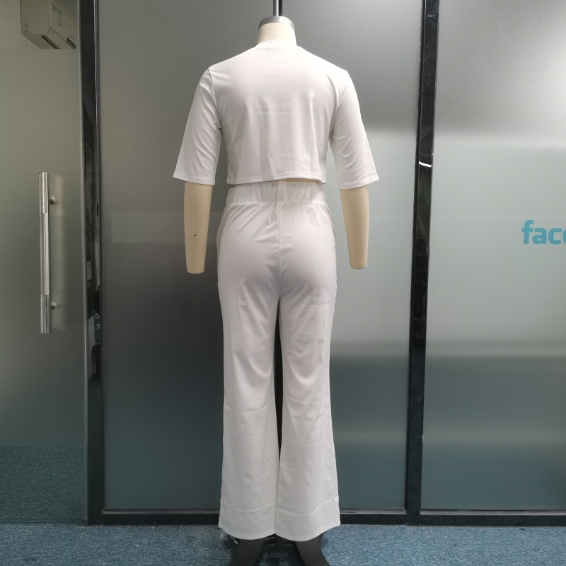 Comfort Function Regular Fit Fit Type Solid Color Pattern Daily Women's Casual Solid Color Polyester Pocket Pant Co-ord Set Pants Sets