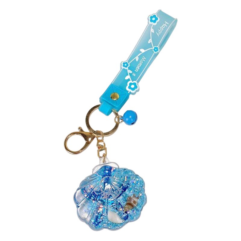 Estrella de mar botella flotante acrílico neto rojo vida marina llavero hombres y mujeres mochila colgante pareja moda