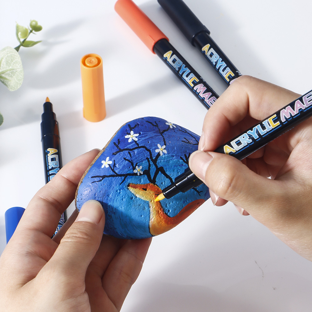 36 colores acrílico marcador conjunto de pintura graffiti serie astronauta acuarela pincel especial para estudiantes opaco