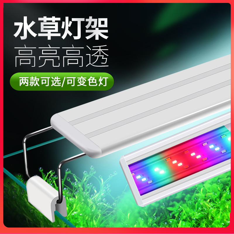 Water grass lamp Aquarium led lamp splash proof professional fish tank lamp super bright led Full Spectrum White blue light color changing lamp holder Water grass lamp Aquarium led lamp splash proof professional fish tank lamp super bright led Full Spectrum White blue light color changing lamp holder